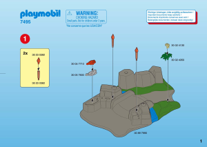 Manuale Playmobil set 7495 Knights Ambiente di cavalieri