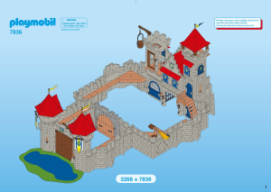 Manuale Playmobil set 7836 Knights Mura del castello