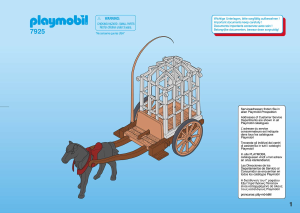 Manual de uso Playmobil set 7925 Knights Carreta de prisioneros