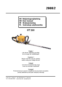 Bruksanvisning Texas HT 260 Häcksax