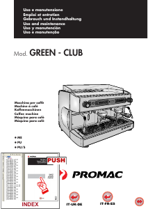 Manual de uso Promac Club PU Máquina de café espresso
