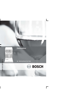 Manual Bosch SGS33E22EU Dishwasher