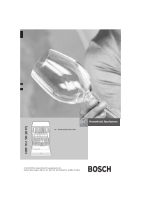 Manual Bosch SGV33E13EU Dishwasher