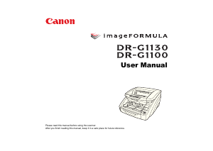 Manual Canon DR-G1100 Scanner