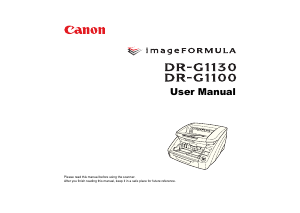 Manual Canon DR-G1130 Scanner