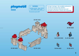 Bedienungsanleitung Playmobil set 4333 Micro World Ritterburg