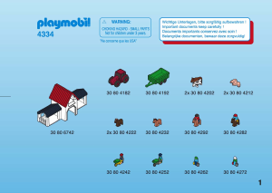 Bedienungsanleitung Playmobil set 4334 Micro World Bauernhof