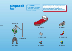 Bruksanvisning Playmobil set 4337 Micro World Havn