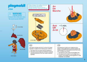 Manuale Playmobil set 5104 Prehistoric Guardiano del fuoco con roccia di fuoco LED