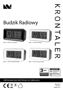 Instrukcja Krontaler 805-11-2019-03 Budzik