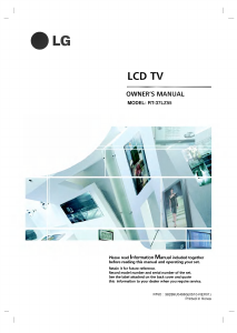 Manual LG RT-37LZ55 LCD Television