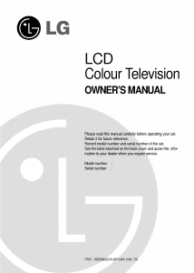 Manual LG LT-15A10 LCD Television