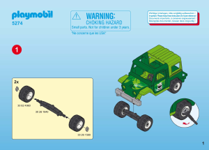 Bedienungsanleitung Playmobil set 5274 Safari WWF-Geländewagen bei Tigern und Orang-Utans