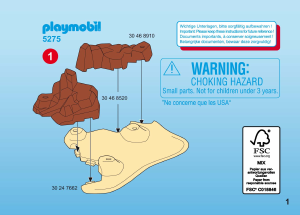 Manuale Playmobil set 5275 Safari Ricercatori in animali della savana africana