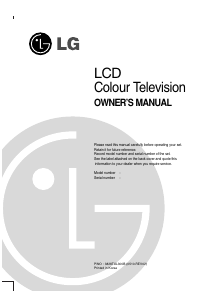 Manual LG RT-42LZ30 LCD Television