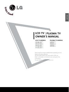 Manual LG 47LG50FR LCD Television