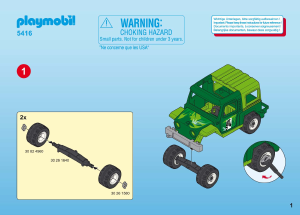 Bedienungsanleitung Playmobil set 5416 Safari Jungle Tiere mit Geländefahrzeug