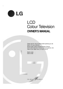 Handleiding LG LT-20A20 LCD televisie