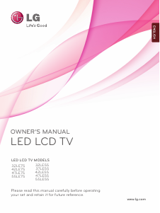 Manual LG 55LE5500-CA LED Television