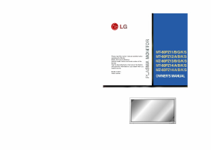 Handleiding LG MT-60PZ12 Plasma monitor