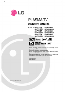Manual LG 60PY2DR Plasma Television