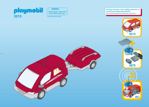 Mode d’emploi Playmobil set 3213 Traffic Monospace/remorque/équipement de loisirs