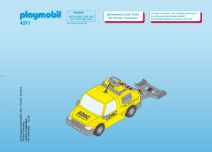 Manual Playmobil set 4071 Traffic ADAC vehicle