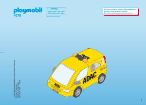 Mode d’emploi Playmobil set 4078 Traffic Assistance routière