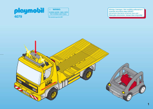 Mode d’emploi Playmobil set 4079 Traffic ADAC Camion Assistance