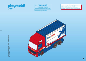 Mode d’emploi Playmobil set 7499 Traffic Camion