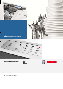 Manual Bosch SMS40E12ZA Máquina de lavar louça