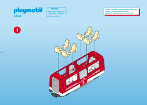 Mode d’emploi Playmobil set 4124 Train Voyageurs et wagon