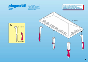 Manuale Playmobil set 4308 Wedding Tendone nuziale con invitati