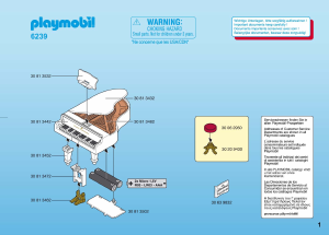 Manual Playmobil set 6239 Wedding White grand piano