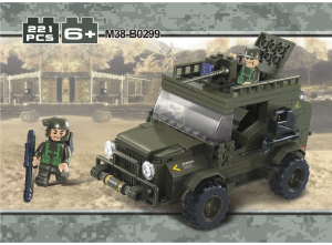 Handleiding Sluban set M38-B0299 Land Forces 2 Legerjeep