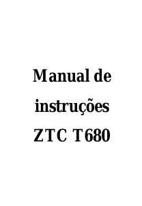 Manual ZTC T680 Telefone celular