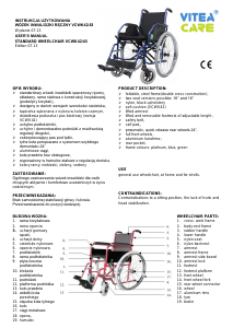 Instrukcja Vitea Care VCWK42 Wózek inwalidzki