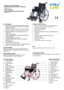 Instrukcja Vitea Care VCWK43 Wózek inwalidzki