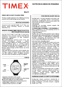 Instrukcja Timex W271 Zegarek