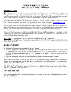 Manual Royal ds-5 Postal Scale