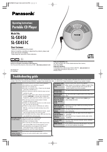 Manual Panasonic SL-SX450 Discman