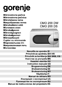 Brugsanvisning Gorenje CMO200DS Mikroovn