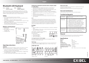 Käyttöohje Exibel HP086B Näppäimistö