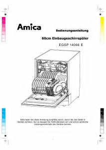 Bedienungsanleitung Amica EGSP 14066 E Geschirrspüler