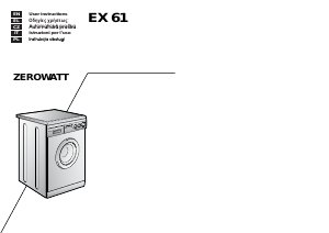 Manuale Zerowatt EX 61 Lavatrice