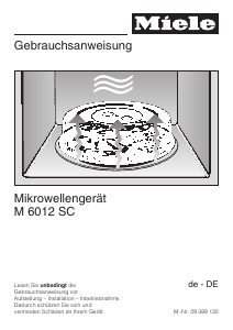 Bedienungsanleitung Miele M 6012 SC Mikrowelle