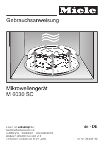 Bedienungsanleitung Miele M 6030 SC Mikrowelle