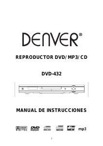 Manual de uso Denver DVD-432 Reproductor DVD