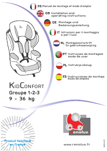 Manual Boulgom KidConfort Car Seat