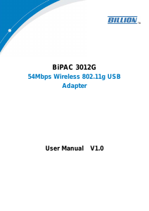 Manual Billion BiPAC 3012G Router